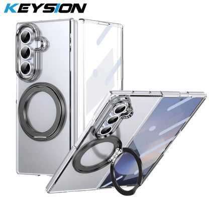 Clear Magnetic Ring Kickstand Case