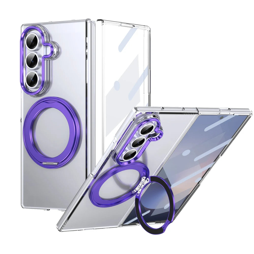Clear Magnetic Ring Kickstand Case
