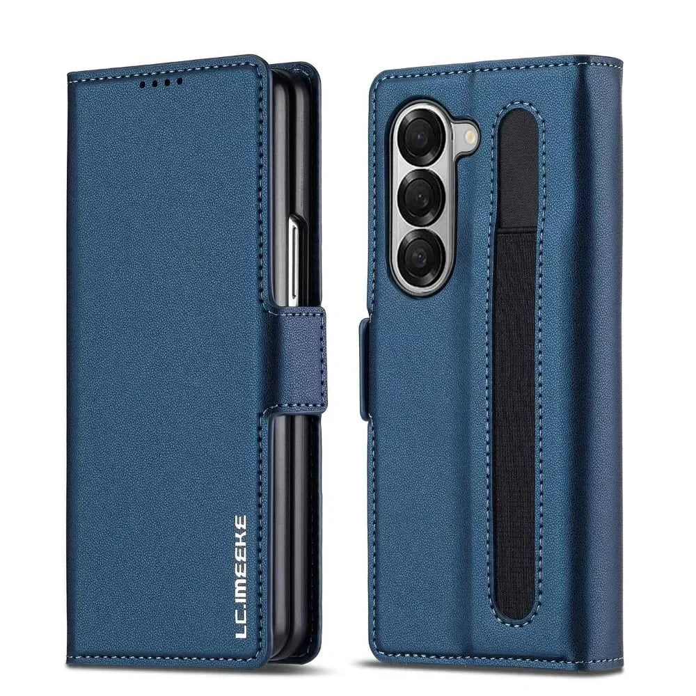 Leather Pen Case with Glass & Hinge Guard