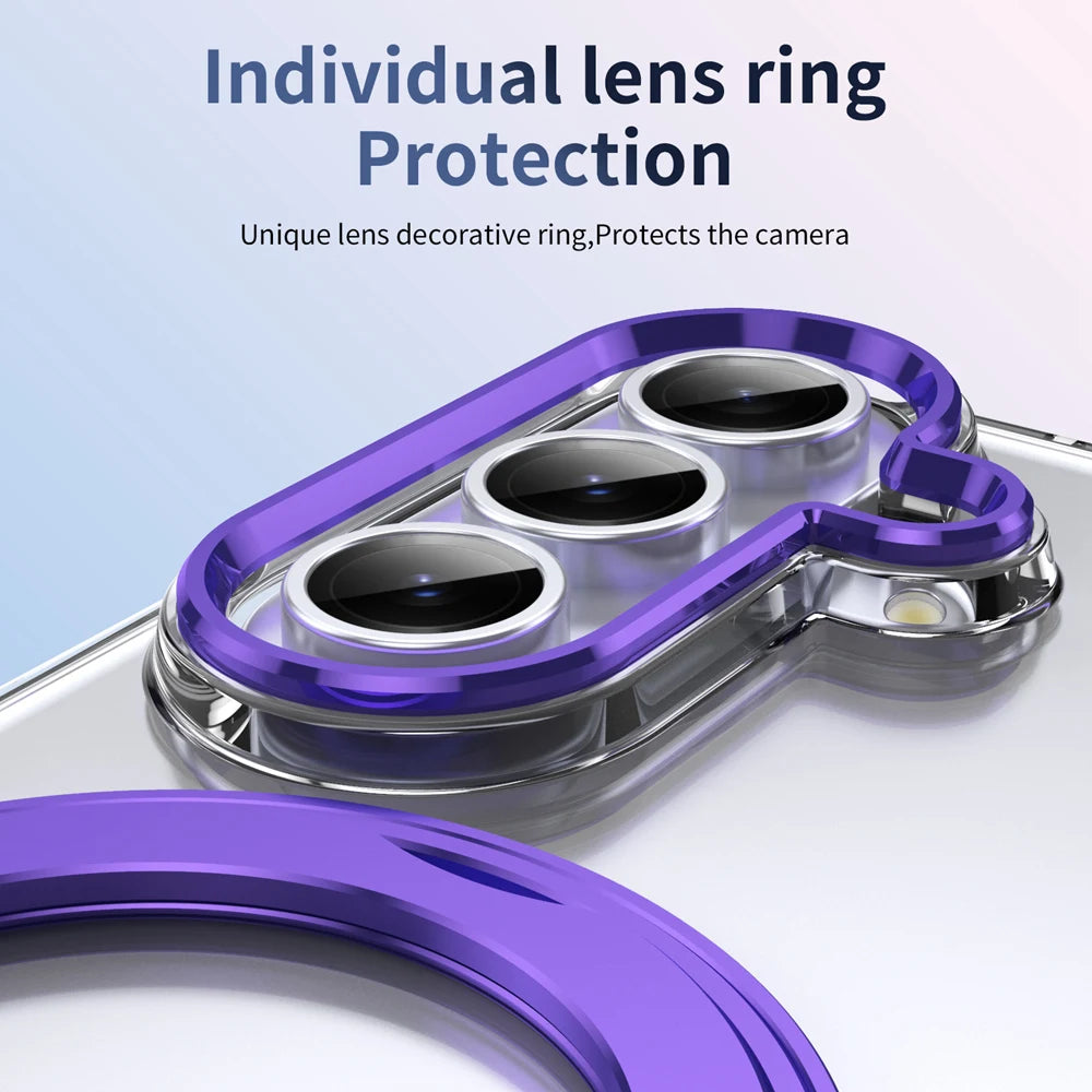 Clear Magnetic Ring Kickstand Case