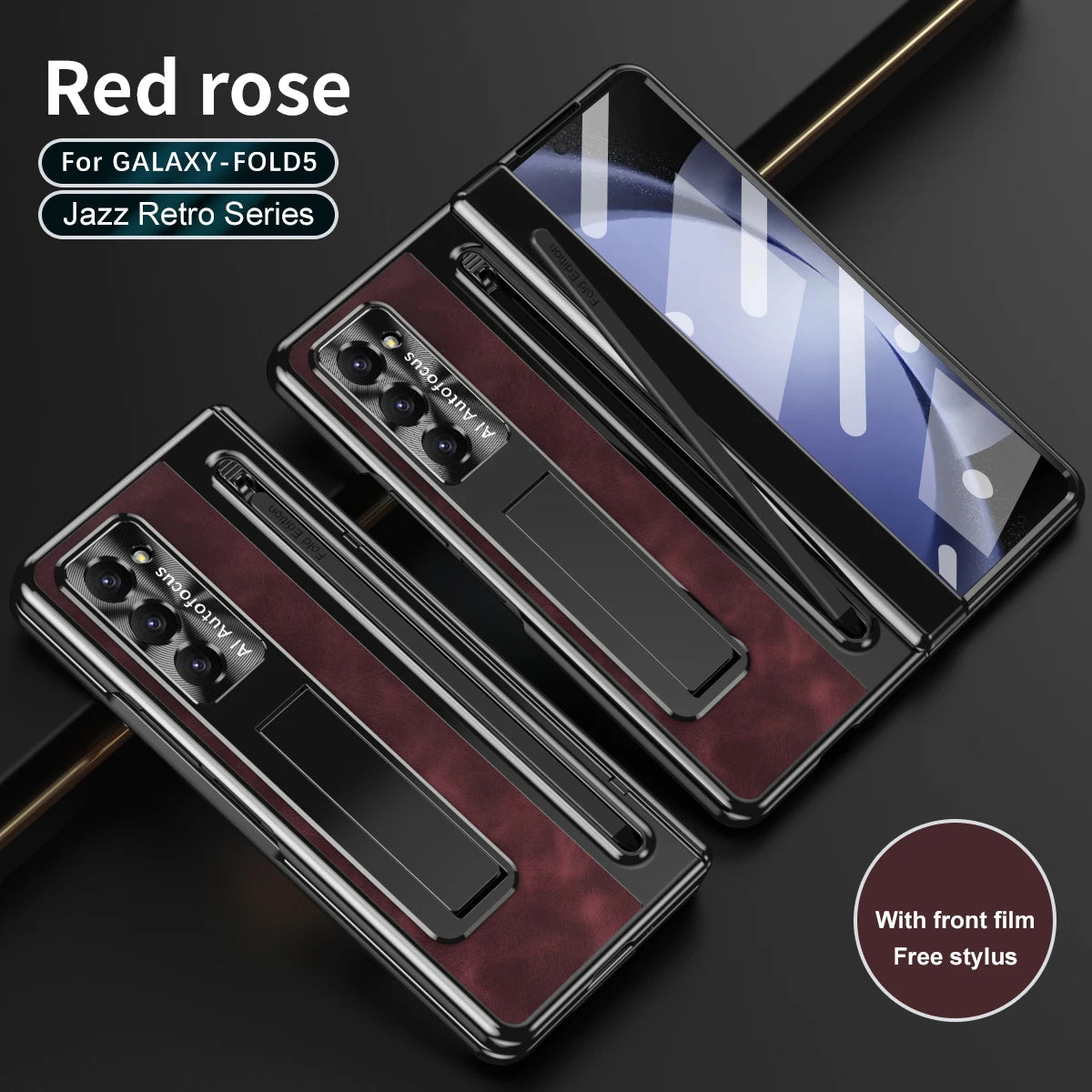 Luxury Leather Stand & Pen Slot Case