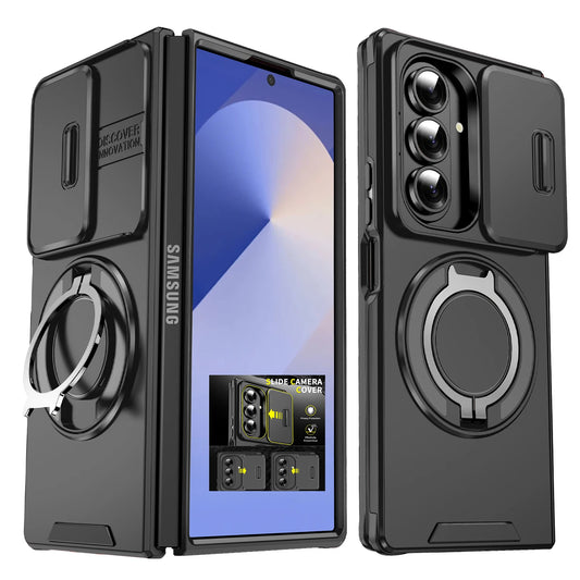 Magnetic Kickstand Case with Camera Cover
