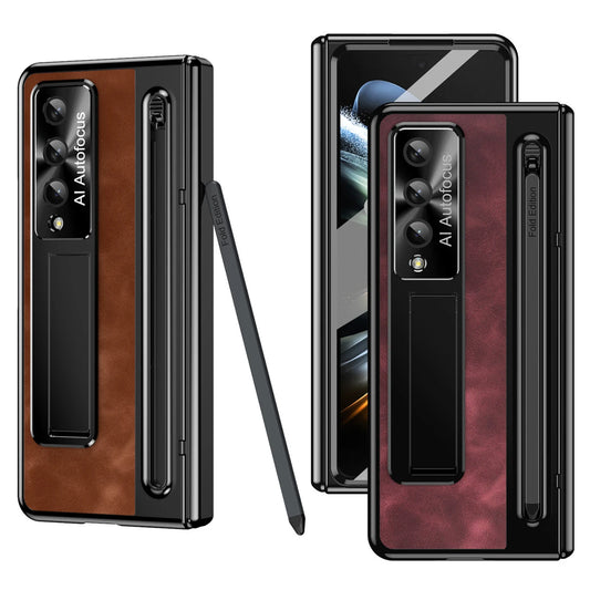 Luxury Leather Stand & Pen Slot Case