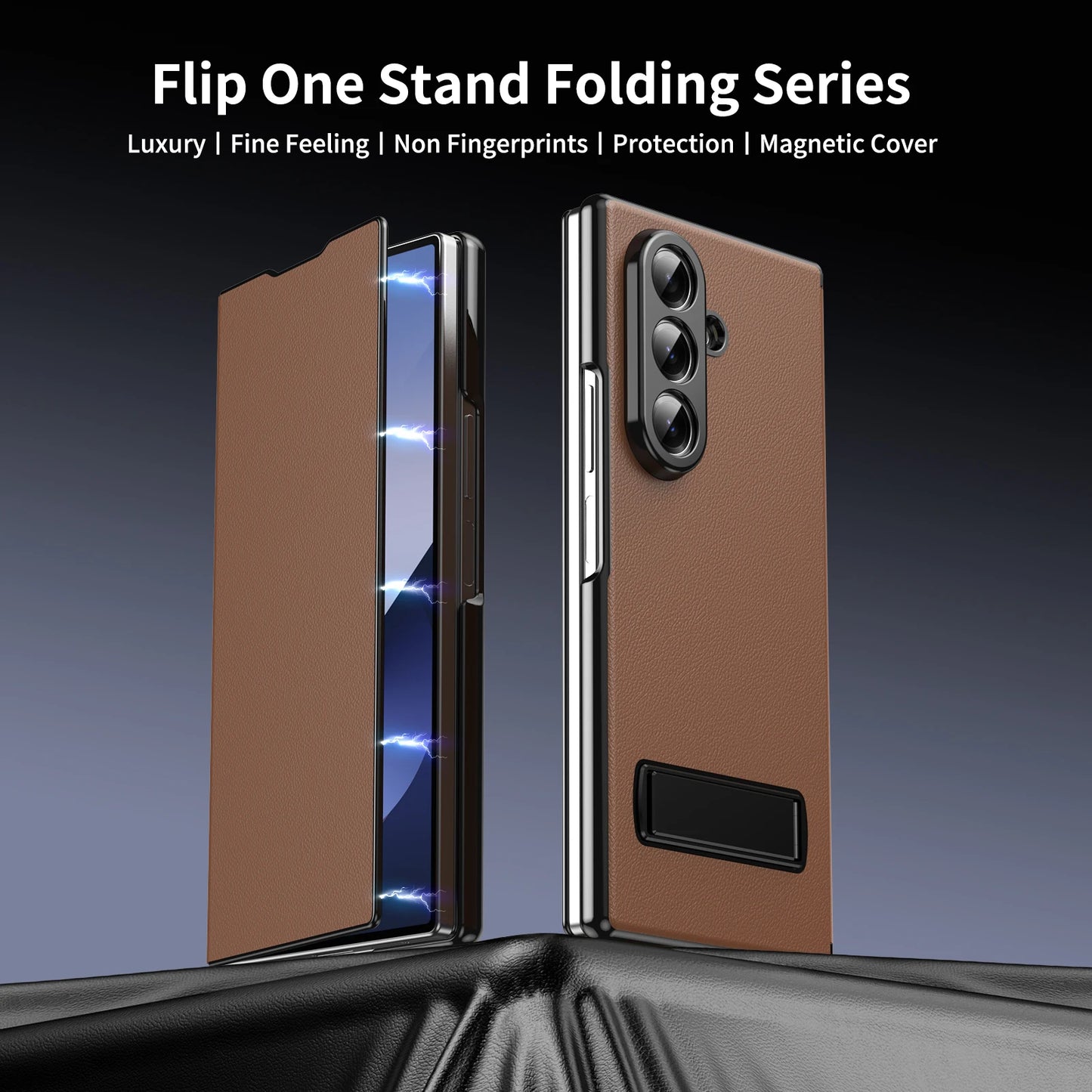 Luxury Leather Magnetic Kickstand Case