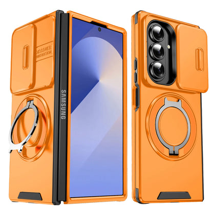 Magnetic Kickstand Case with Camera Cover