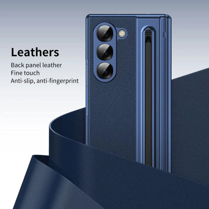 Leather Pen Case with Glass & Hinge Guard