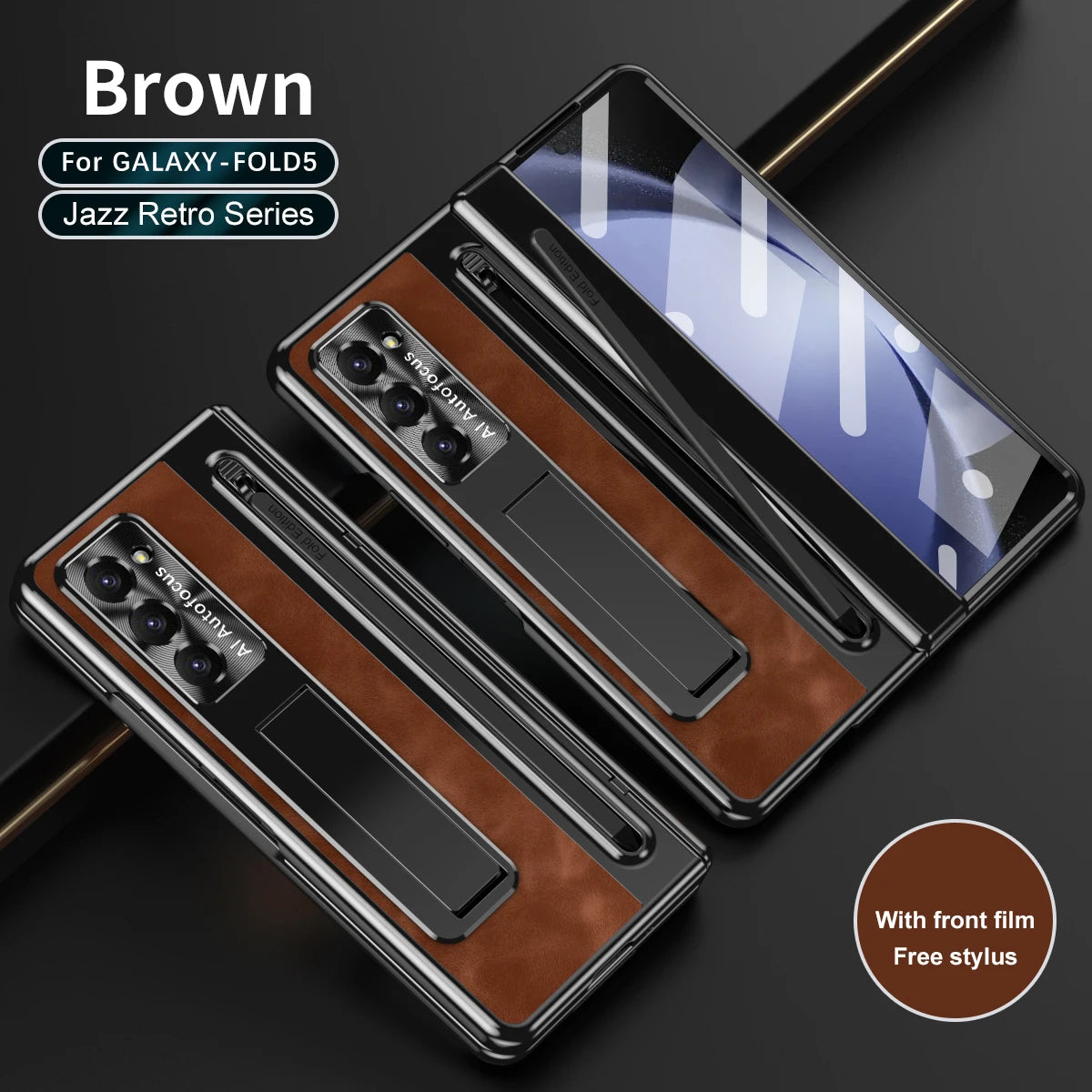 Luxury Leather Stand & Pen Slot Case